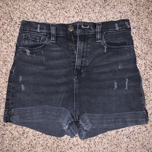 BDG High Rise Mom Short Black Denim